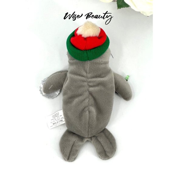 Coca-Cola Seal In Ski Cap Bean Bag Plush Collectible 1998 Gray Original Tag - Picture 5 of 7